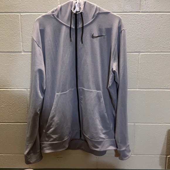 XL Nike Grey Dri-Fit full zip hoodie - Picture 1 of 4